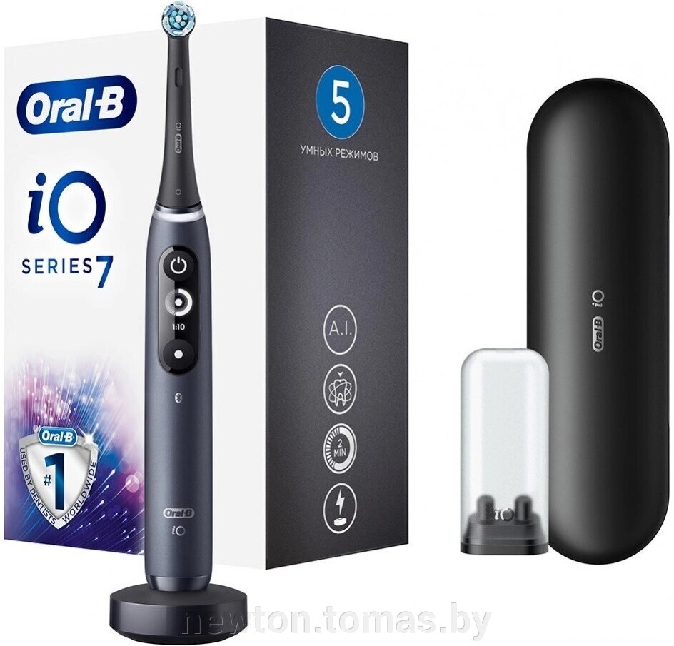 Электрическая зубная щетка Oral-B iO 7 черный от компании Интернет-магазин Newton - фото 1