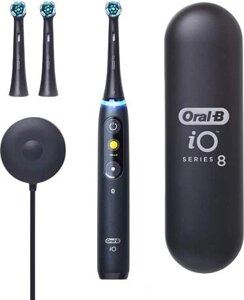 Электрическая зубная щетка Oral-B iO 8 черный, 3 насадки