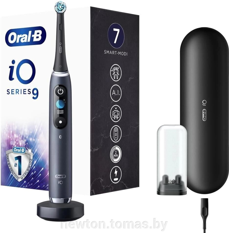 Электрическая зубная щетка Oral-B iO 9 черный от компании Интернет-магазин Newton - фото 1