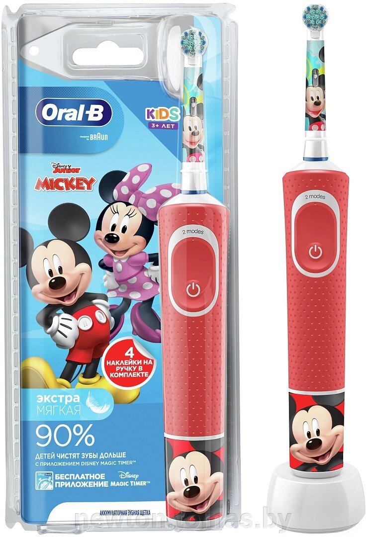 Электрическая зубная щетка Oral-B Kids Mickey D100.413.2K от компании Интернет-магазин Newton - фото 1