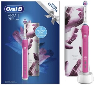 Электрическая зубная щетка Oral-B Pro 1 750 Design Edition D16.513.1UX розовый