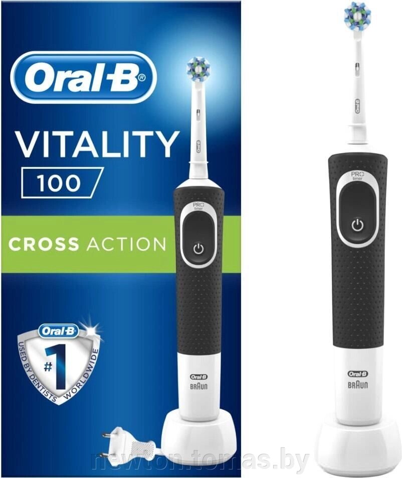 Электрическая зубная щетка Oral-B Vitality 100 Cross Action D100.413.1 черный от компании Интернет-магазин Newton - фото 1