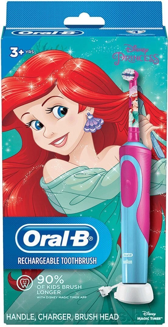 Электрическая зубная щетка Oral-B Vitality 100 Kids Princess от компании Интернет-магазин Newton - фото 1