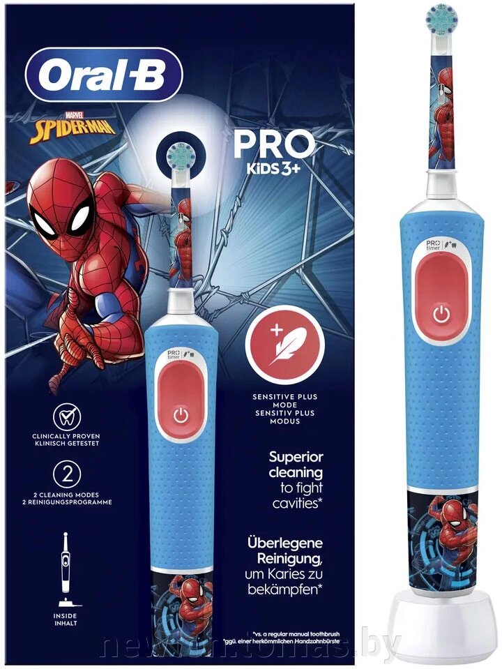 Электрическая зубная щетка Oral-B Vitality Pro 103 Kids Spiderman D103.413.2K от компании Интернет-магазин Newton - фото 1