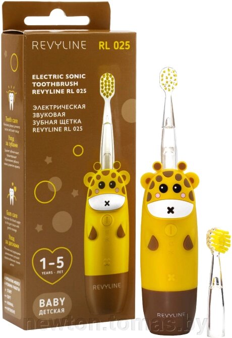 Электрическая зубная щетка Revyline RL 025 Baby желтый от компании Интернет-магазин Newton - фото 1