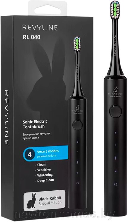 Электрическая зубная щетка Revyline RL 040 Black Rabbit Special Edition черный от компании Интернет-магазин Newton - фото 1