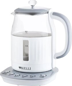 Электрический чайник KELLI KL-1373 белый/серый