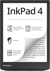 Электронная книга PocketBook 743G InkPad 4 черный/серебристый