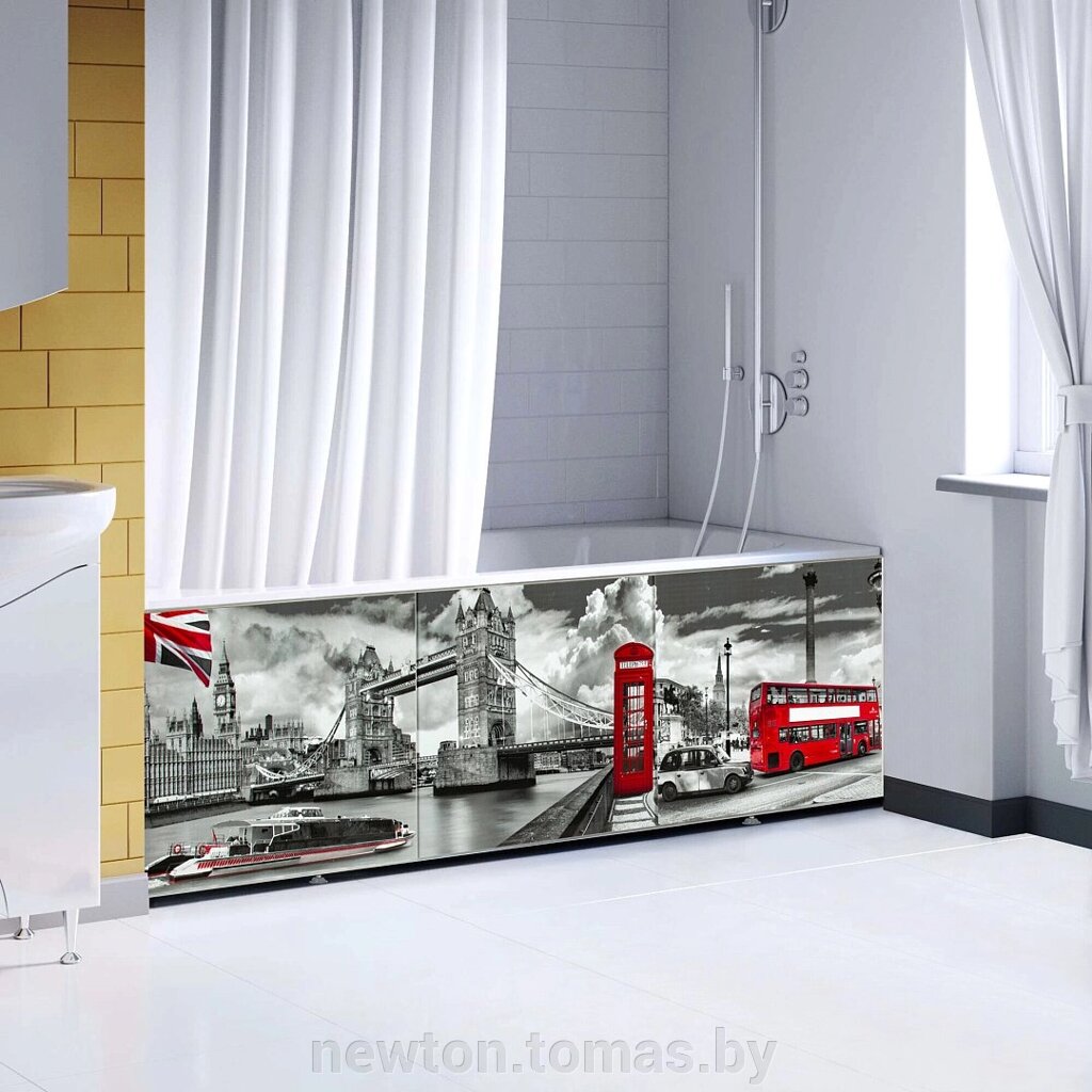 Фронтальный экран под ванну Comfort Alumin Лондон 3D 1.5 от компании Интернет-магазин Newton - фото 1