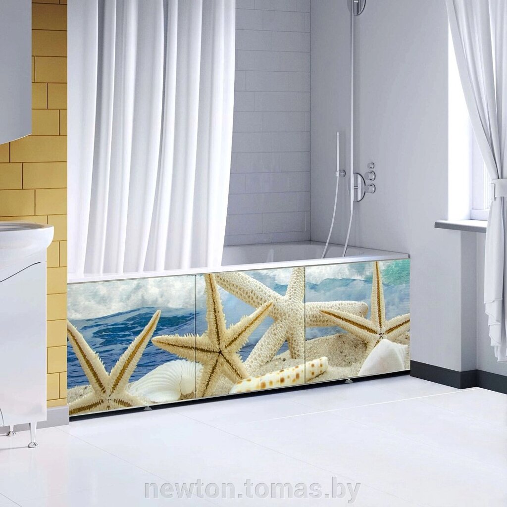 Фронтальный экран под ванну Comfort Alumin Морская звезда 3D 1.5 от компании Интернет-магазин Newton - фото 1