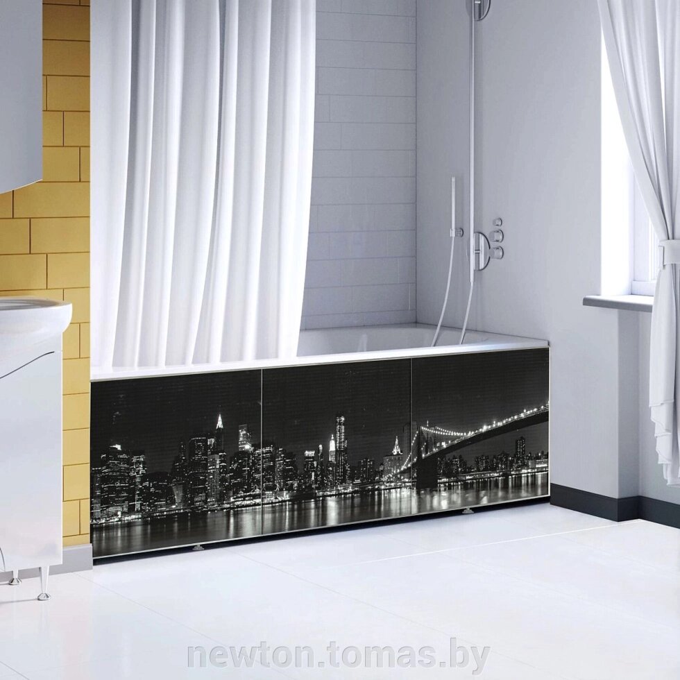 Фронтальный экран под ванну Comfort Alumin Ночной город 3D 1.5 от компании Интернет-магазин Newton - фото 1