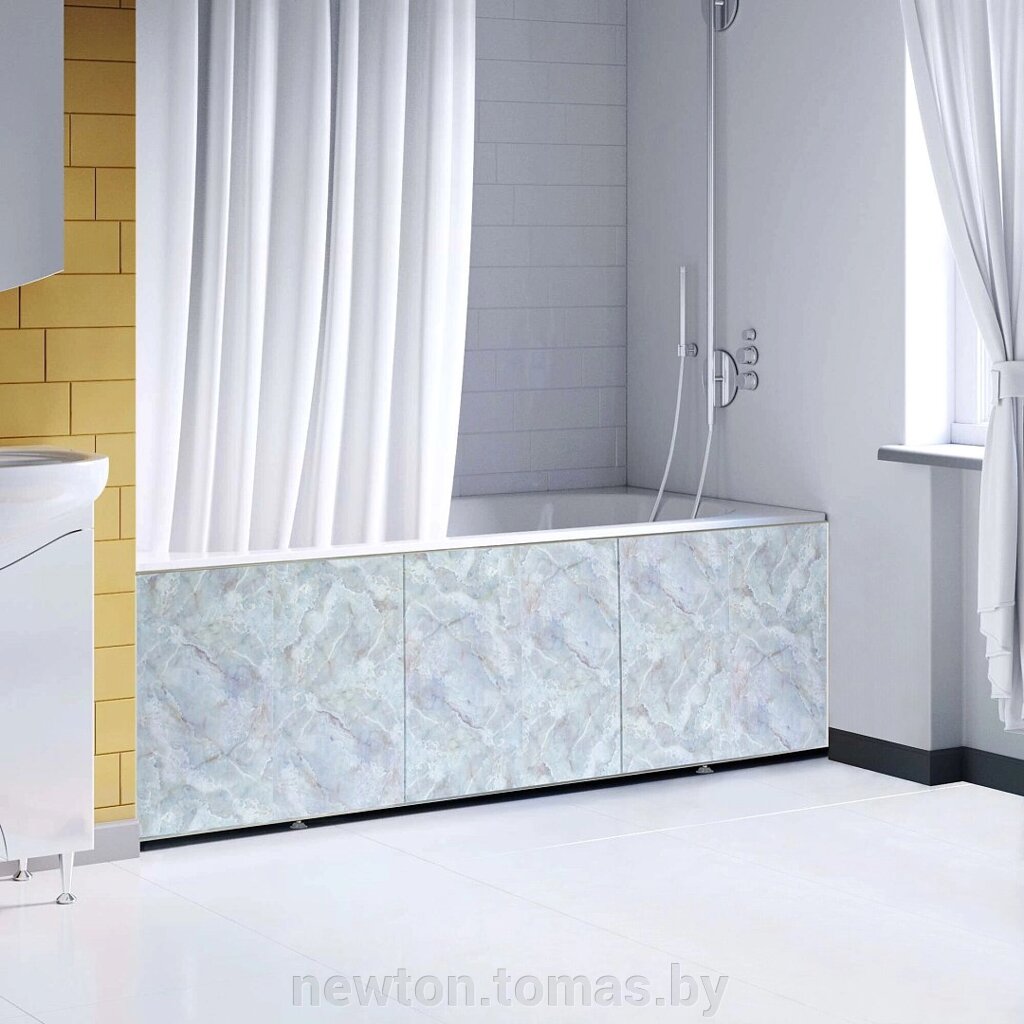 Фронтальный экран под ванну Comfort Alumin Плитка голубая 1.5 от компании Интернет-магазин Newton - фото 1