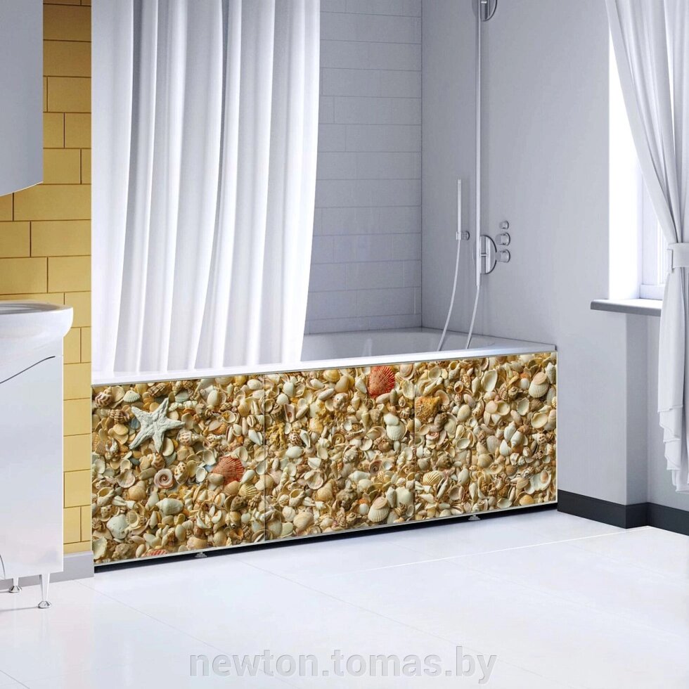 Фронтальный экран под ванну Comfort Alumin Ракушки 3D 1.7 от компании Интернет-магазин Newton - фото 1