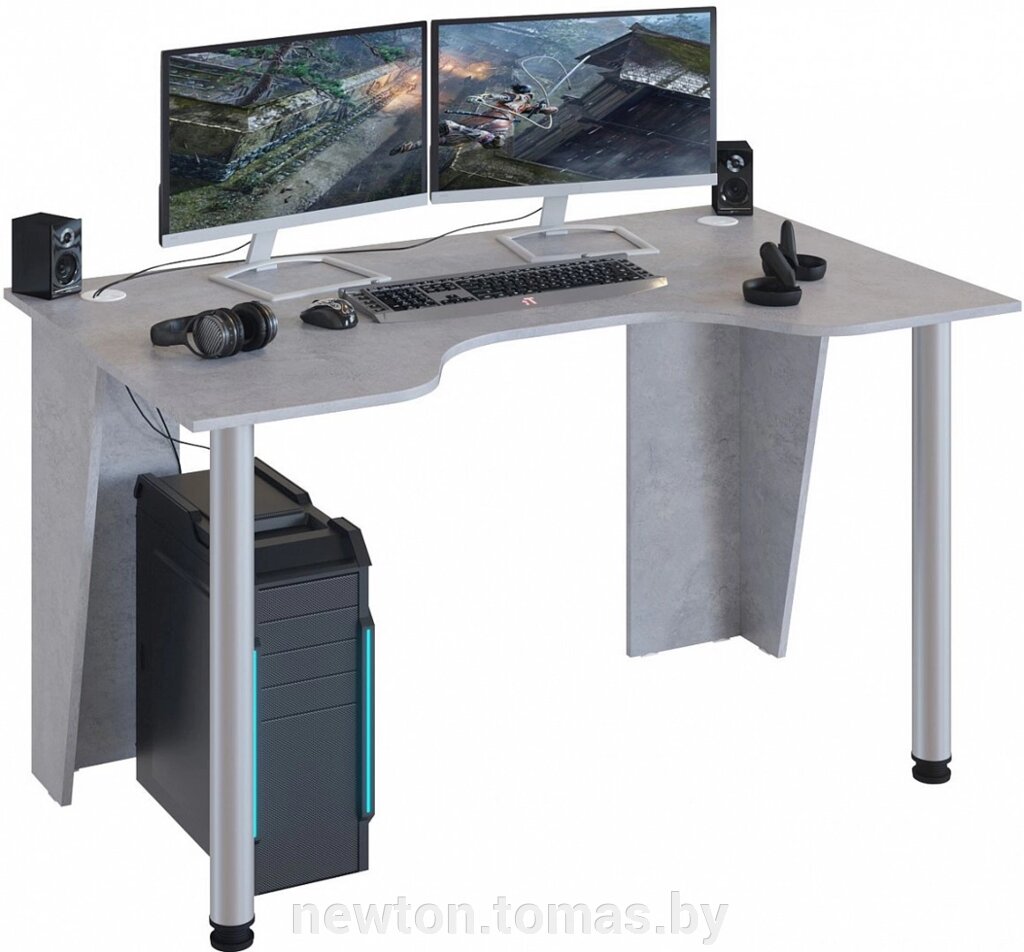 Геймерский стол Сокол КСТ-18 бетон от компании Интернет-магазин Newton - фото 1
