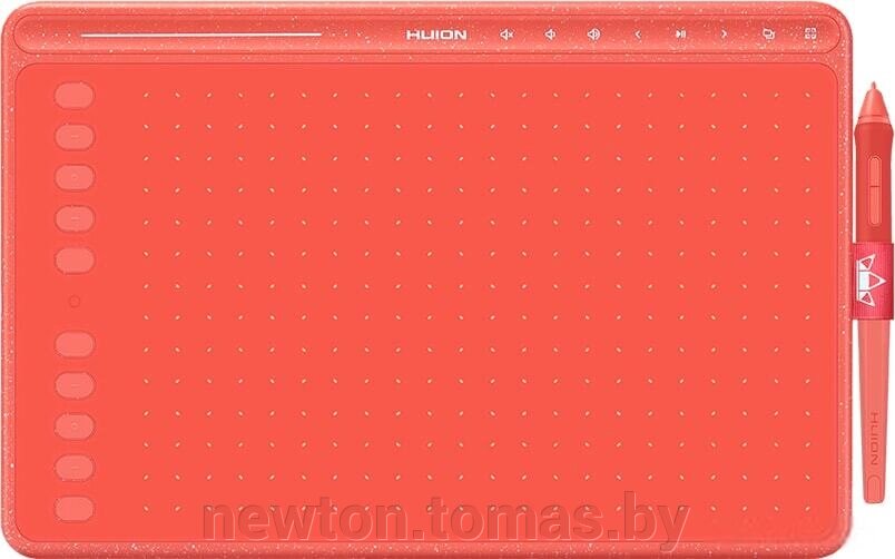 Графический планшет Huion HS611 коралловый красный от компании Интернет-магазин Newton - фото 1