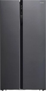 Холодильник side by side Hyundai CS5003F черная сталь