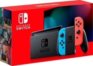 Игровая приставка Nintendo Switch 2019 с неоновыми Joy-Con