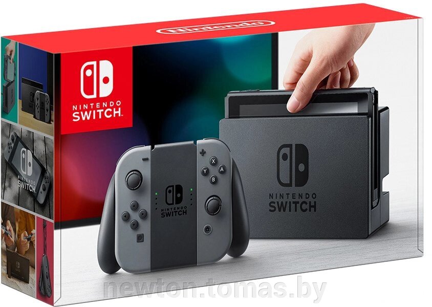 Игровая приставка Nintendo Switch с серыми Joy-Con от компании Интернет-магазин Newton - фото 1