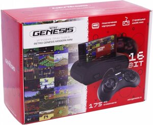 Игровая приставка Retro Genesis Modern mini 2 проводных геймпада, 175 игр