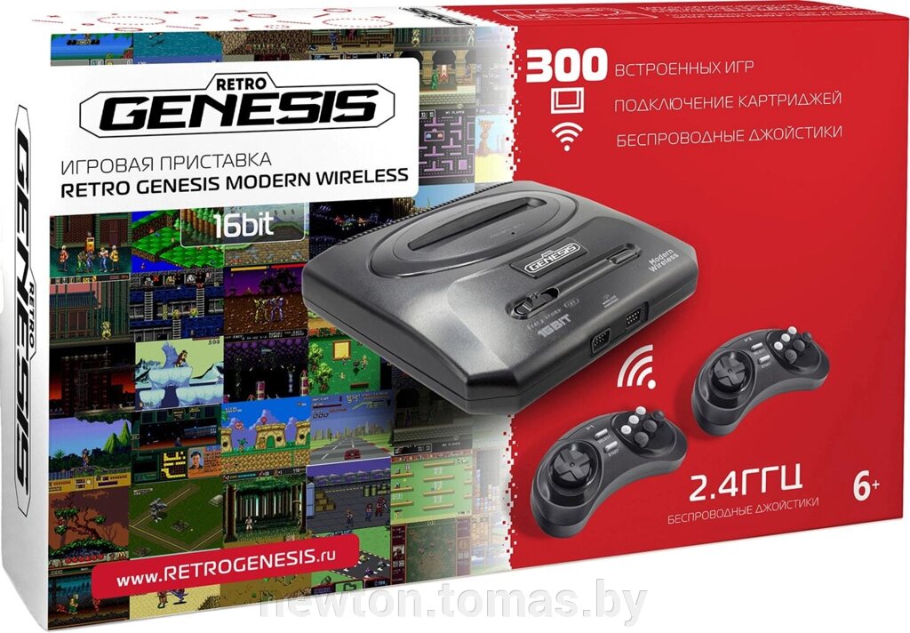 Игровая приставка Retro Genesis Modern Wireless 2 геймпада, 300 игр от компании Интернет-магазин Newton - фото 1