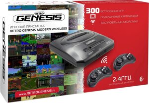 Игровая приставка Retro Genesis Modern Wireless 2 геймпада, 300 игр