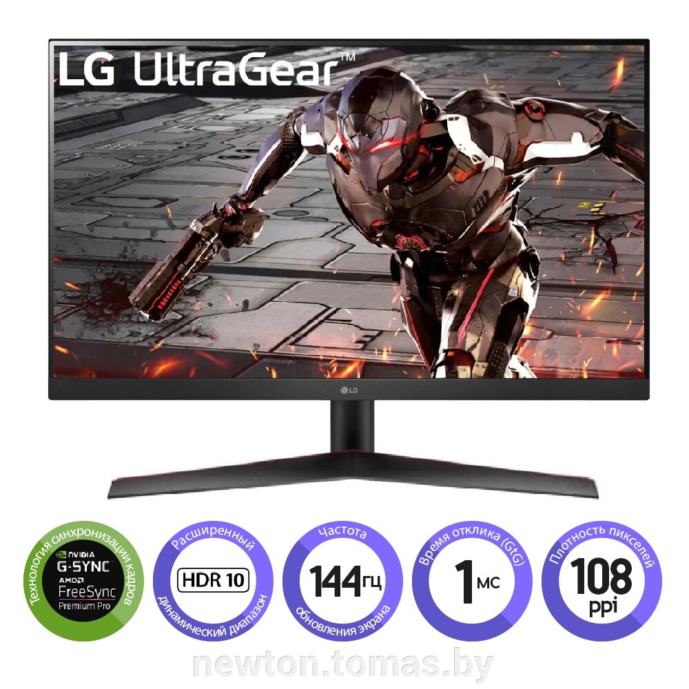 Игровой монитор LG UltraGear 27GN800-B от компании Интернет-магазин Newton - фото 1