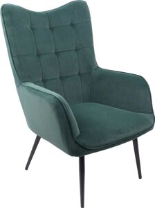 Интерьерное кресло AksHome Bogema 78237 велюр, зеленый/черный