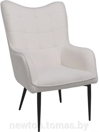 Интерьерное кресло AksHome KENZO 89978 белый мех Teddy/черный