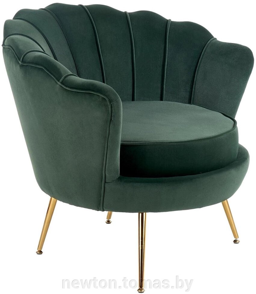 Интерьерное кресло Halmar Amorinito темно-зеленый/золотой от компании Интернет-магазин Newton - фото 1