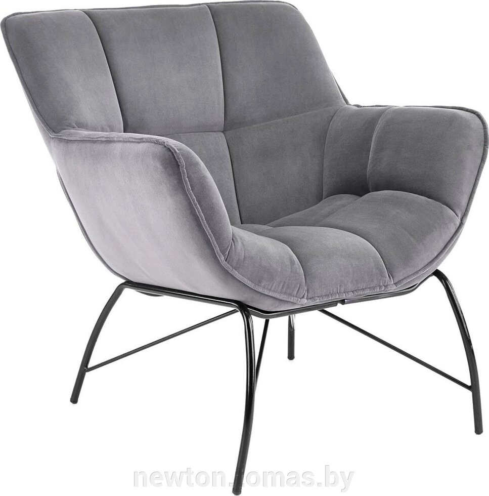 Интерьерное кресло Halmar Belton серый от компании Интернет-магазин Newton - фото 1
