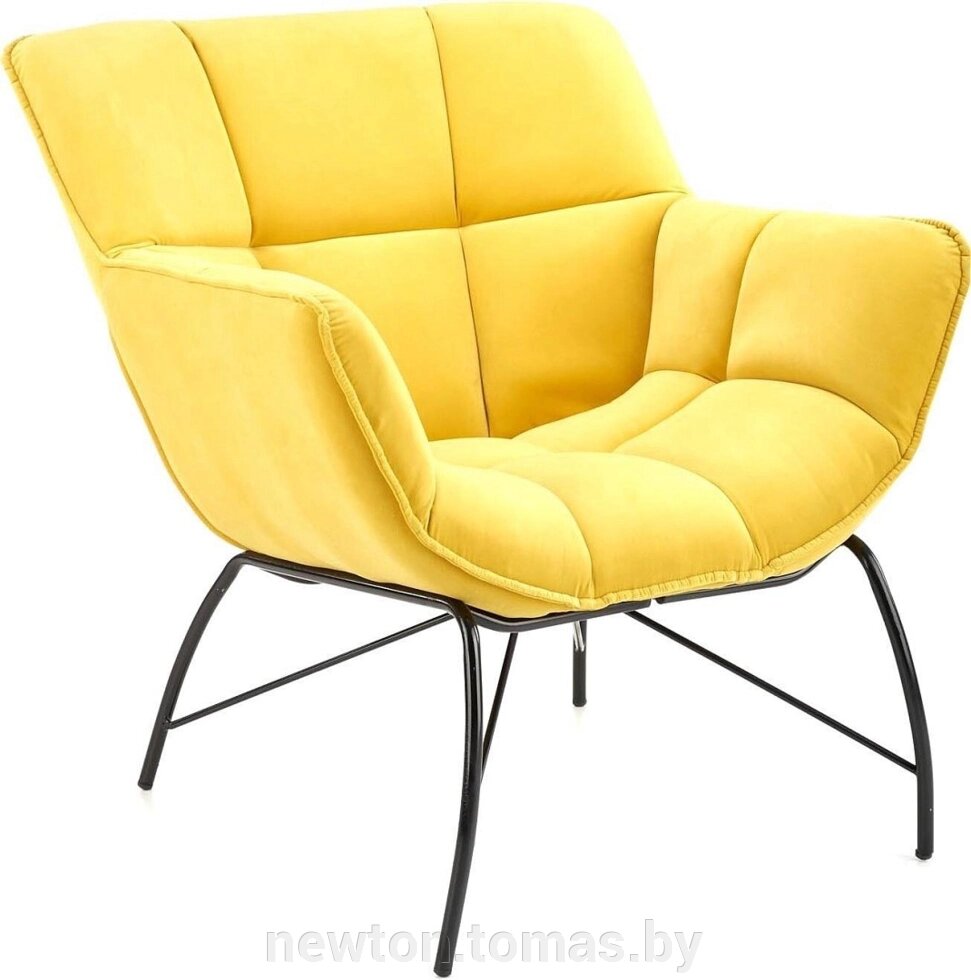 Интерьерное кресло Halmar Belton желтый от компании Интернет-магазин Newton - фото 1