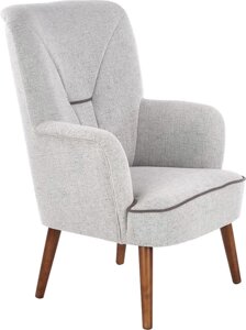 Интерьерное кресло Halmar Bishop светло-серый/орех