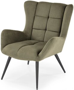 Интерьерное кресло Halmar Byron оливковый/черный