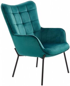 Интерьерное кресло Halmar Castel темно-зеленый/черный