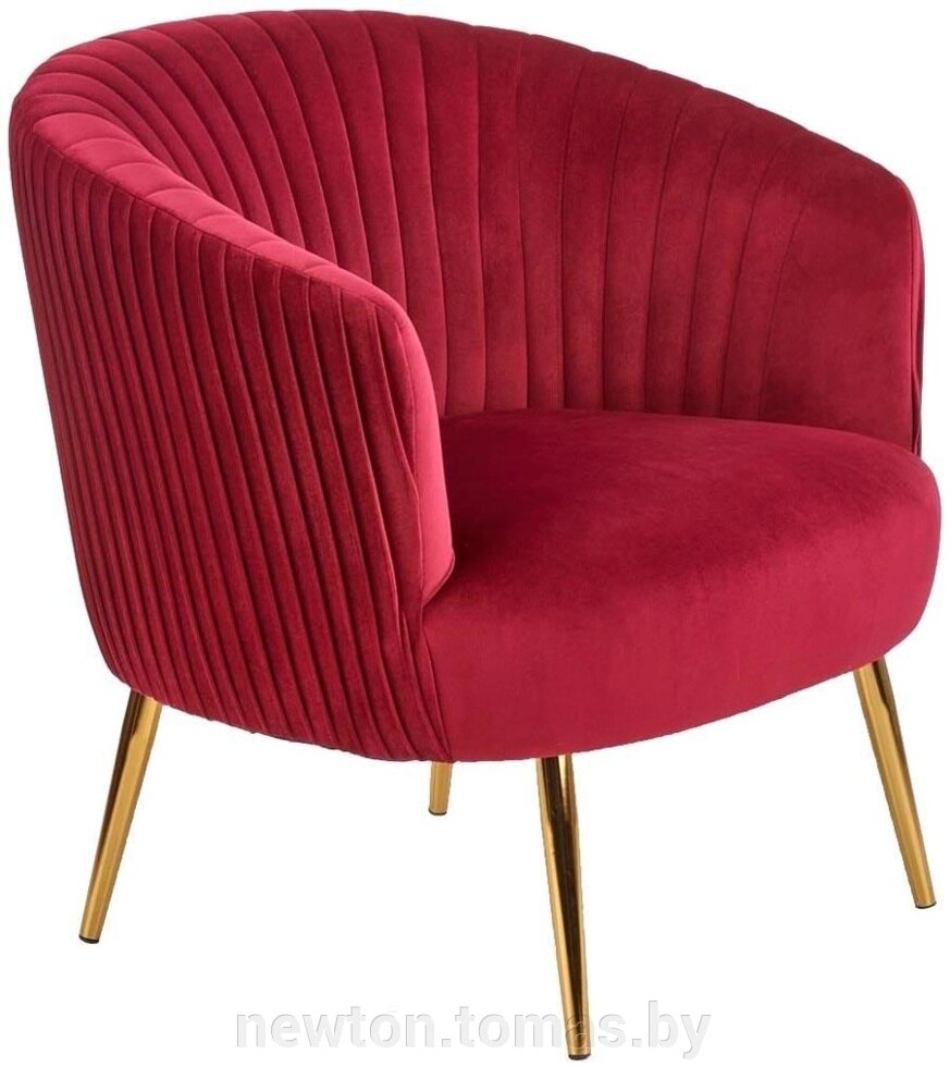 Интерьерное кресло Halmar Crown бордовый/золотой от компании Интернет-магазин Newton - фото 1