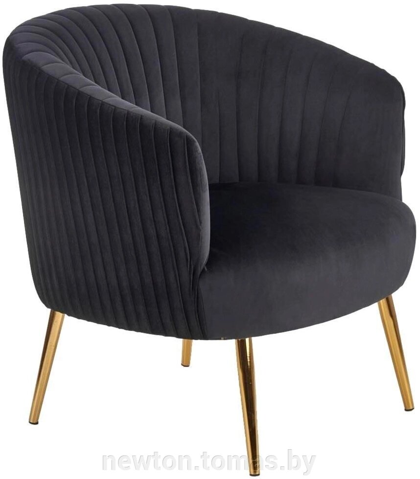 Интерьерное кресло Halmar Crown черный/золотой от компании Интернет-магазин Newton - фото 1