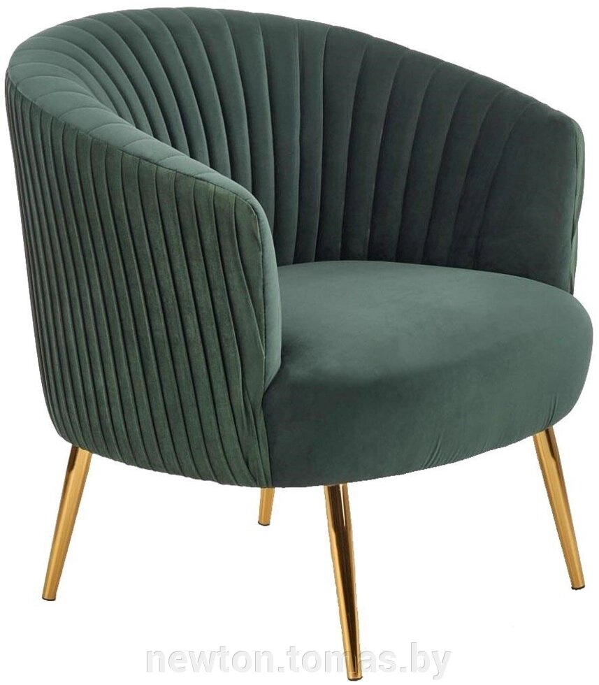 Интерьерное кресло Halmar Crown темно-зеленый/золотой от компании Интернет-магазин Newton - фото 1
