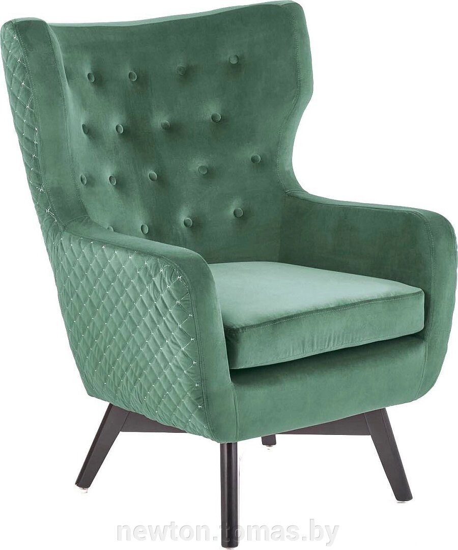 Интерьерное кресло Halmar Marvel темно-зеленый/черный от компании Интернет-магазин Newton - фото 1