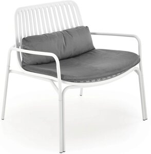 Интерьерное кресло Halmar Melby белый/серый