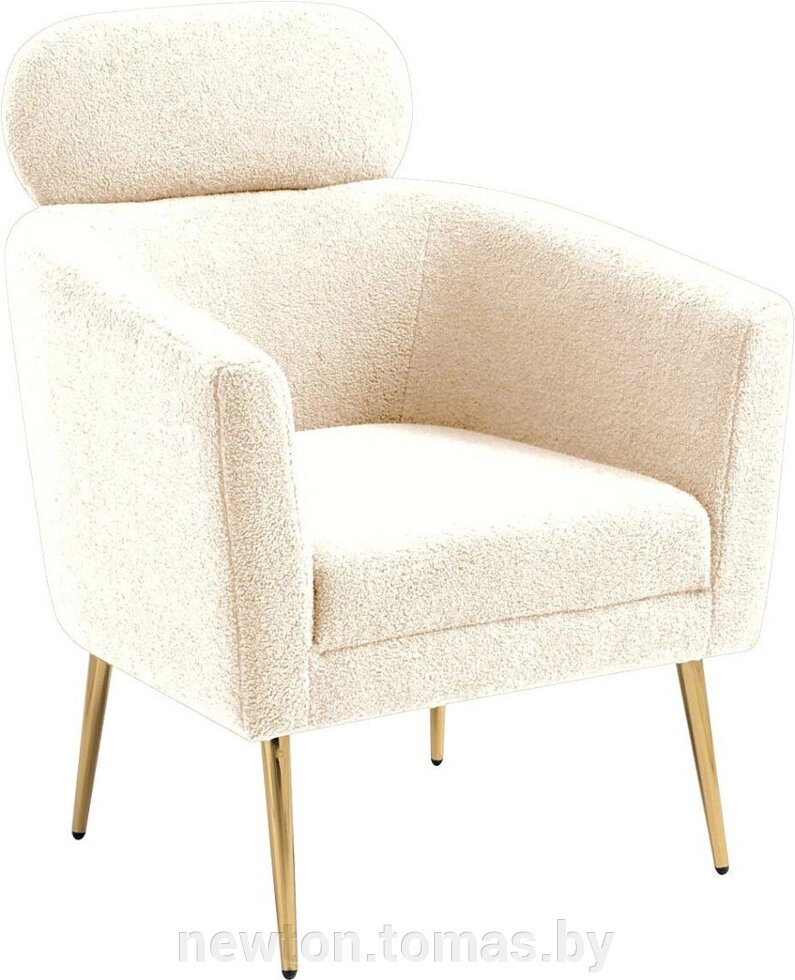 Интерьерное кресло Halmar Melisa кремовый/золотой от компании Интернет-магазин Newton - фото 1