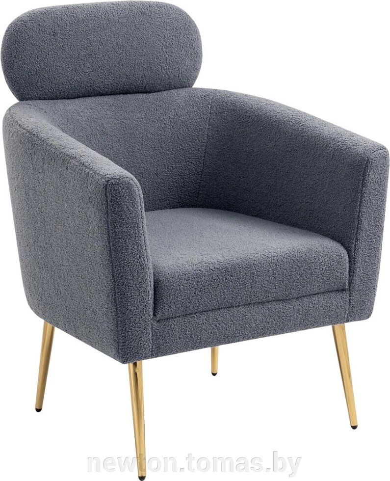 Интерьерное кресло Halmar Melisa серый/золотой от компании Интернет-магазин Newton - фото 1