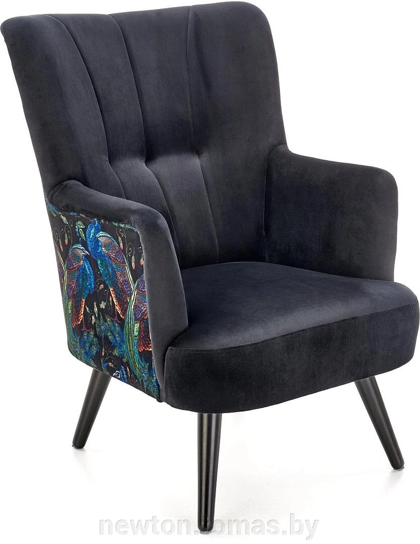 Интерьерное кресло Halmar Pagoni черный от компании Интернет-магазин Newton - фото 1