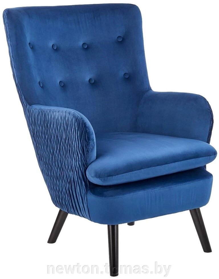 Интерьерное кресло Halmar Ravel темно-синий/черный от компании Интернет-магазин Newton - фото 1