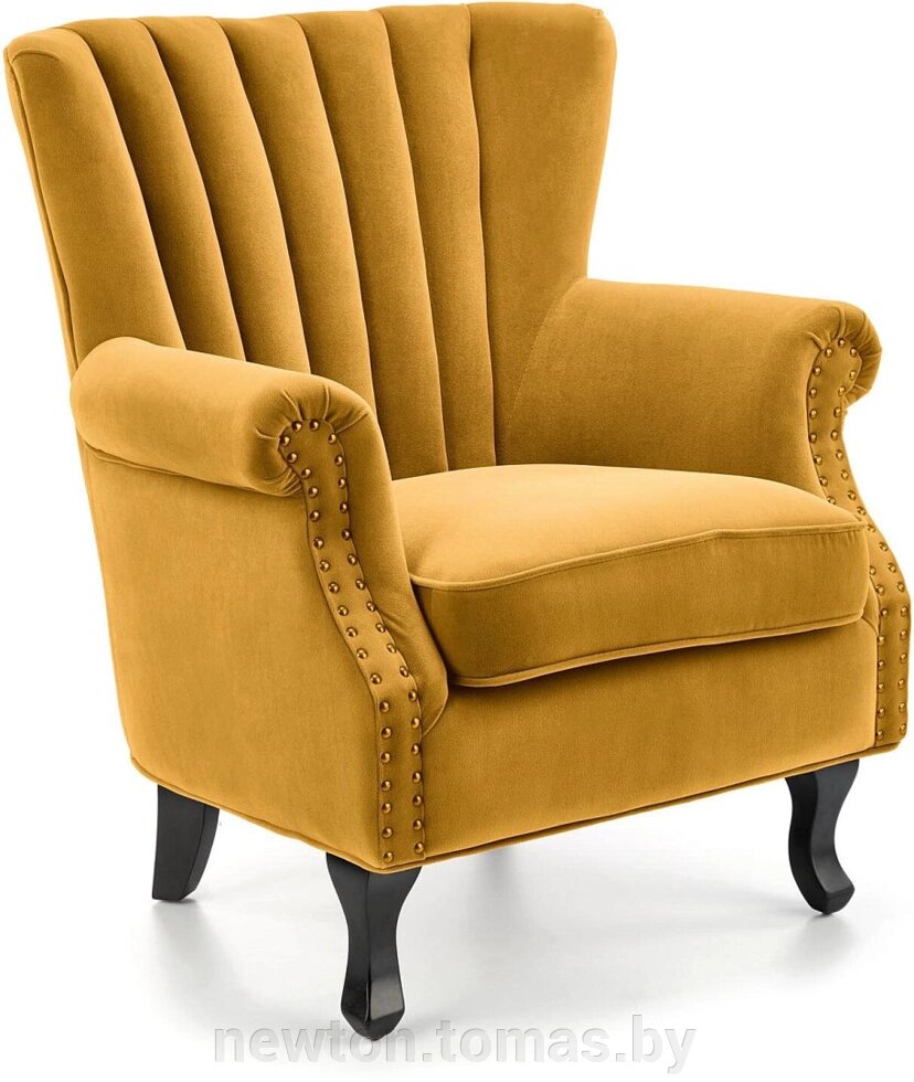 Интерьерное кресло Halmar Titan горчичный/черный от компании Интернет-магазин Newton - фото 1