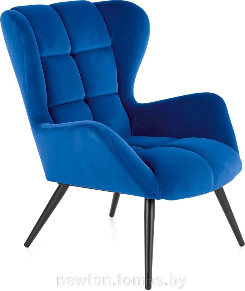 Интерьерное кресло Halmar Tyrion темно-синий/черный от компании Интернет-магазин Newton - фото 1