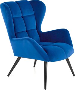 Интерьерное кресло Halmar Tyrion темно-синий/черный