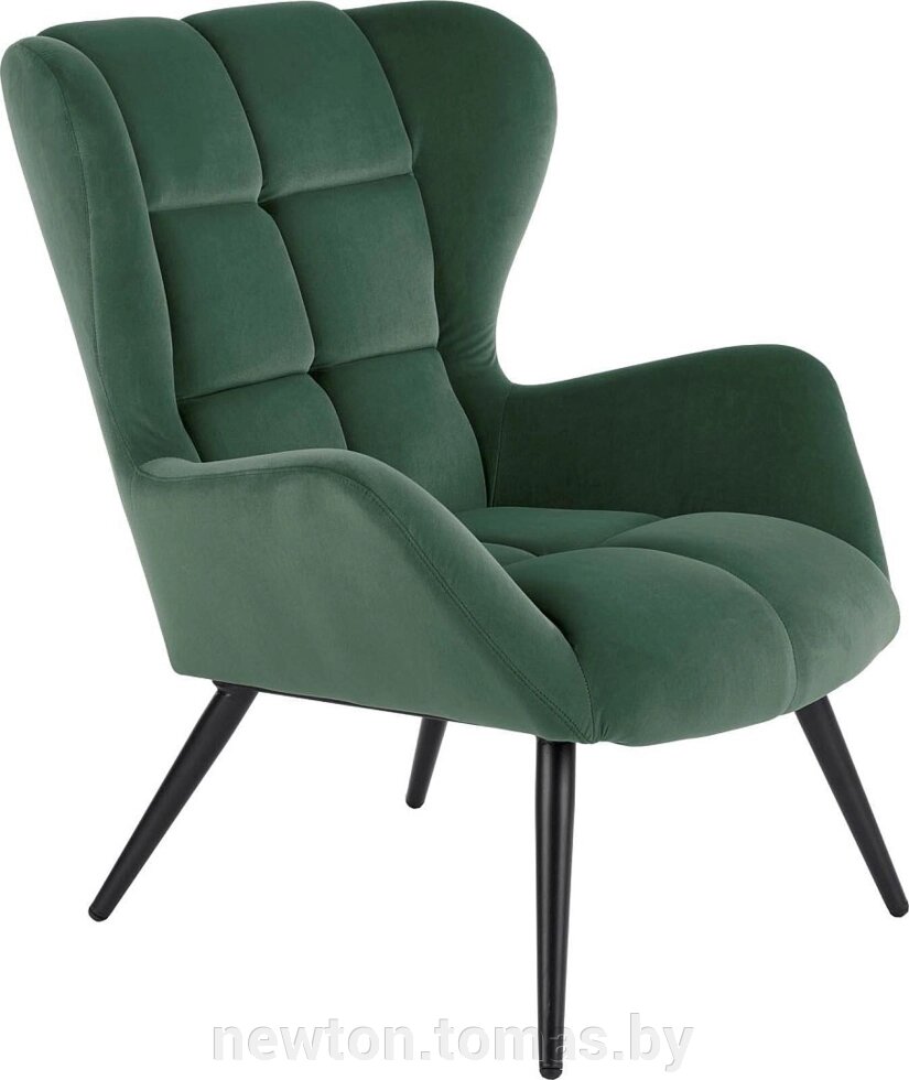 Интерьерное кресло Halmar Tyrion темно-зеленый/черный от компании Интернет-магазин Newton - фото 1