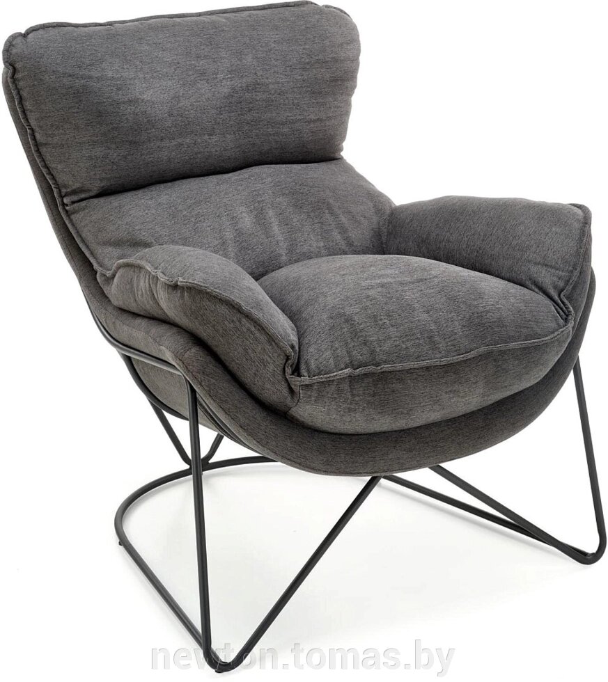 Интерьерное кресло Halmar Volker темно-серый/черный от компании Интернет-магазин Newton - фото 1