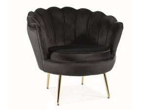 Интерьерное кресло Signal Camellia Velvet Bluvel 19 черный/золотой