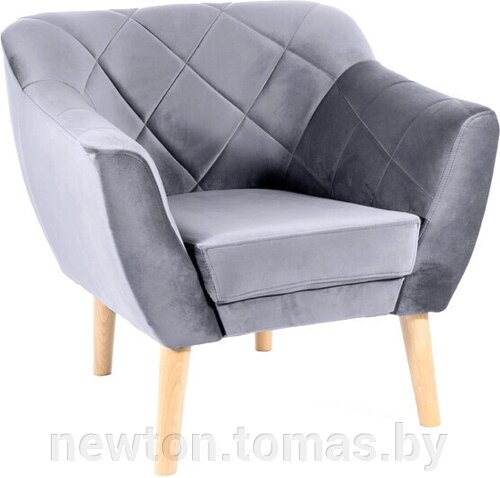Интерьерное кресло Signal Karo 1 Velvet Bluvel 14 серый/бук